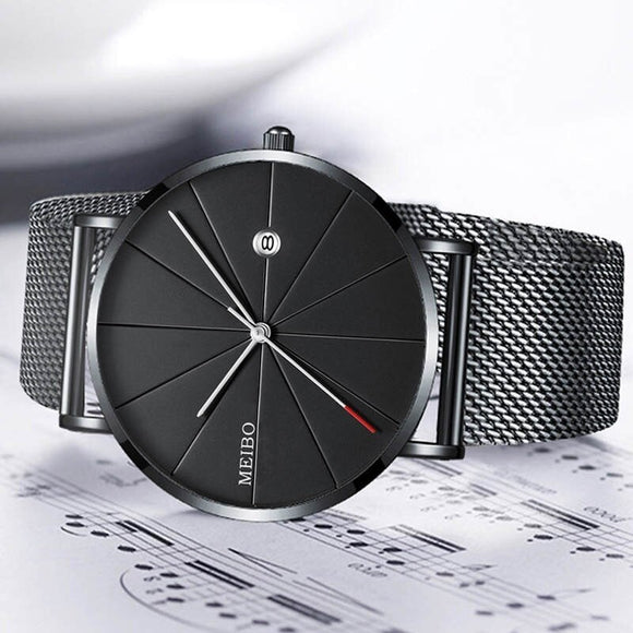 Ultra Thin Stainless Steel Quartz Watch for men