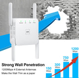 5Ghz Wireless WiFi Repeater 1200Mbps Router Wifi Booster 2.4G Wifi Long Range Extender 5G Wi-Fi Signal Amplifier Repeater Wifi