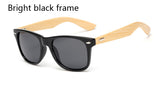 Unisex Square Bamboo Wood Sunglasses