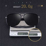 Polarized Sunglasses with Oversized Square Mirror