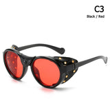 JackJad SteamPunk Vintage Round Style Polarized Sunglasses