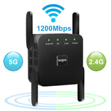 5Ghz Wireless WiFi Repeater 1200Mbps Router Wifi Booster 2.4G Wifi Long Range Extender 5G Wi-Fi Signal Amplifier Repeater Wifi