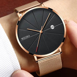 Ultra Thin Stainless Steel Quartz Watch for men