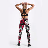 Red and Black Skull Leggings