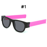 Fancy Slap Wristband Polarized Folding Sunglasses