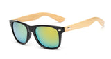 Unisex Square Bamboo Wood Sunglasses