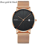 Ultra Thin Stainless Steel Quartz Watch for men