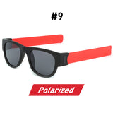 Fancy Slap Wristband Polarized Folding Sunglasses