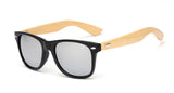 Unisex Square Bamboo Wood Sunglasses