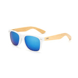 Unisex Square Bamboo Wood Sunglasses