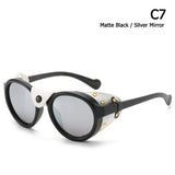 JackJad SteamPunk Vintage Round Style Polarized Sunglasses