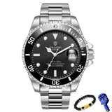 Casual Quartz Watch for Men / Stainless Steel Waterproof