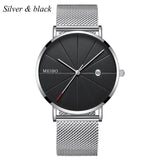 Ultra Thin Stainless Steel Quartz Watch for men