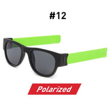 Fancy Slap Wristband Polarized Folding Sunglasses