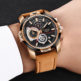 Waterproof Men's Gold Watch