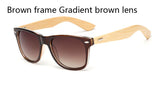 Unisex Square Bamboo Wood Sunglasses