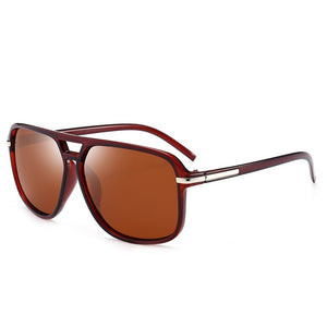 Polarized Sunglasses with Oversized Square Mirror