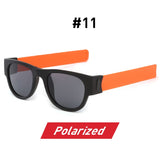 Fancy Slap Wristband Polarized Folding Sunglasses