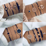 Bohemian Black Beads Chain Bracelets