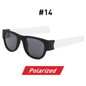 Fancy Slap Wristband Polarized Folding Sunglasses