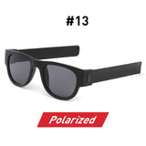 Fancy Slap Wristband Polarized Folding Sunglasses