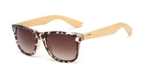 Unisex Square Bamboo Wood Sunglasses