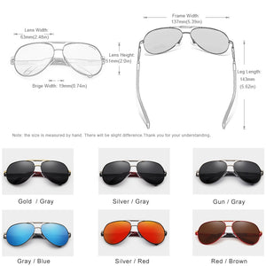 Men Vintage Aluminum Polarized Sunglasses