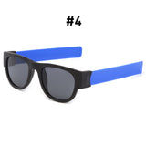 Fancy Slap Wristband Polarized Folding Sunglasses