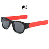 Fancy Slap Wristband Polarized Folding Sunglasses