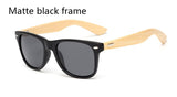 Unisex Square Bamboo Wood Sunglasses