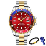 Casual Quartz Watch for Men / Stainless Steel Waterproof