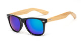 Unisex Square Bamboo Wood Sunglasses