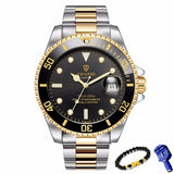 Casual Quartz Watch for Men / Stainless Steel Waterproof